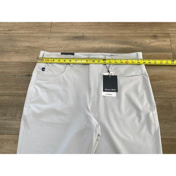 MIZZEN+MAIN Helmsman Mens 36X32 Gray Slim Chino Golf Casual Stretch Pants - Picture 6 of 11